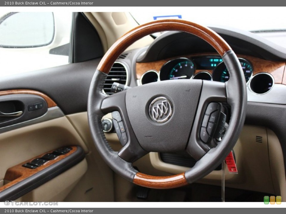Cashmere/Cocoa Interior Steering Wheel for the 2010 Buick Enclave CXL #91694336