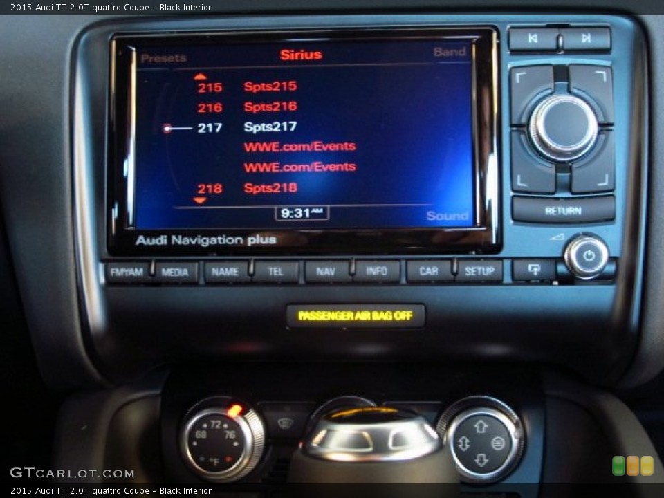 Black Interior Controls for the 2015 Audi TT 2.0T quattro Coupe #91694621