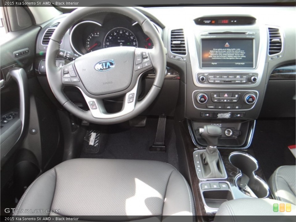 Black Interior Dashboard for the 2015 Kia Sorento SX AWD #91697837