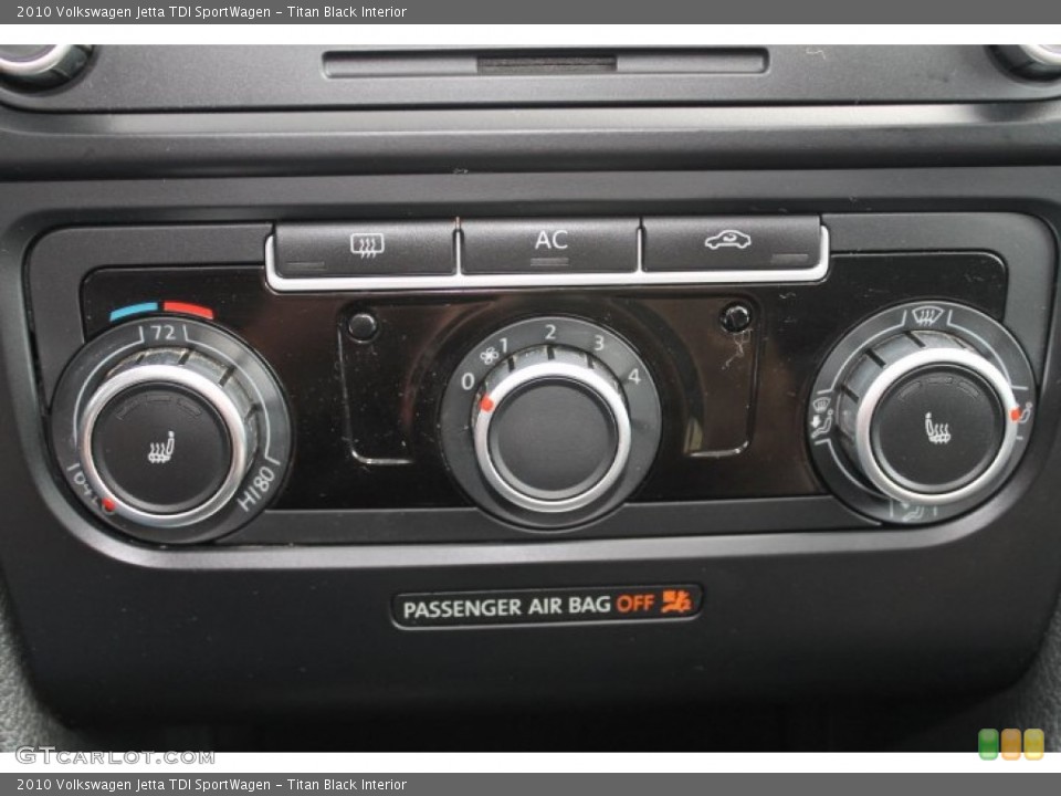 Titan Black Interior Controls for the 2010 Volkswagen Jetta TDI SportWagen #91702304