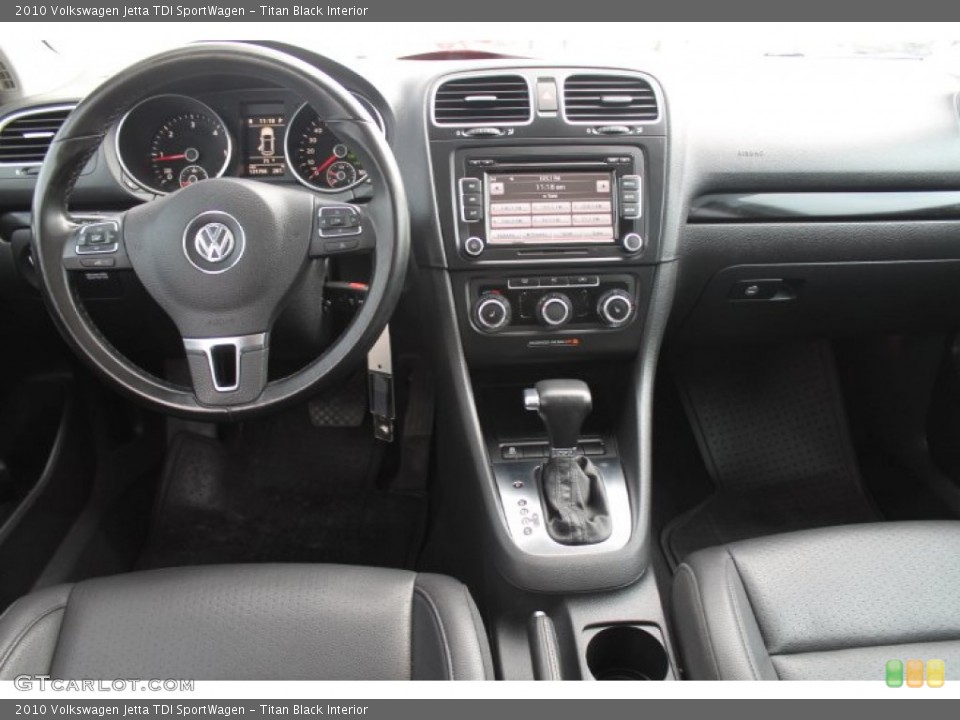 Titan Black Interior Dashboard for the 2010 Volkswagen Jetta TDI SportWagen #91702349
