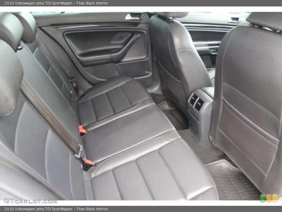 Titan Black Interior Rear Seat for the 2010 Volkswagen Jetta TDI SportWagen #91702367