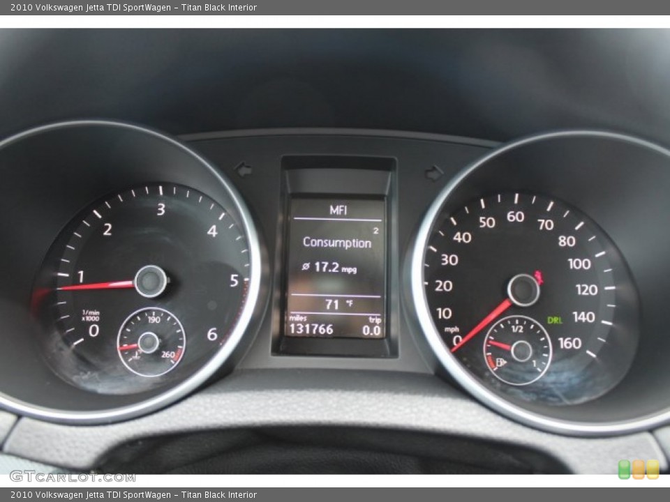 Titan Black Interior Gauges for the 2010 Volkswagen Jetta TDI SportWagen #91702385