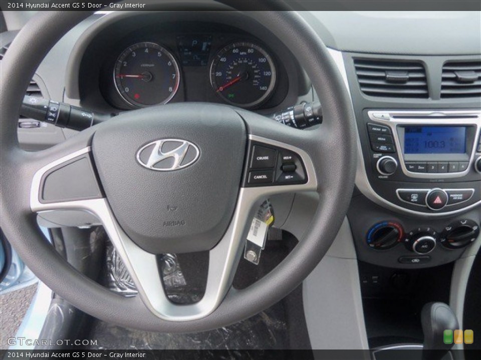 Gray Interior Steering Wheel for the 2014 Hyundai Accent GS 5 Door #91706356