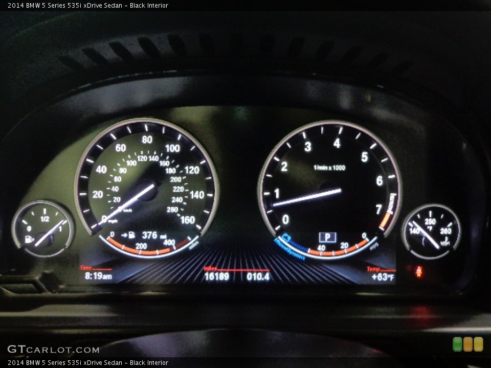 Black Interior Gauges for the 2014 BMW 5 Series 535i xDrive Sedan #91708489