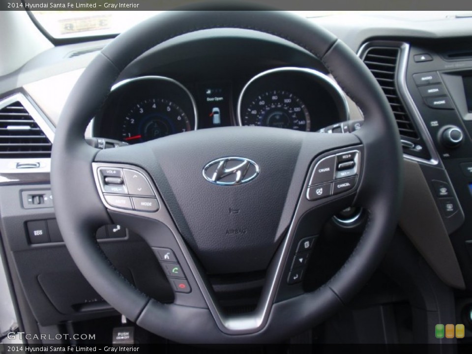 Gray Interior Steering Wheel for the 2014 Hyundai Santa Fe Limited #91716265