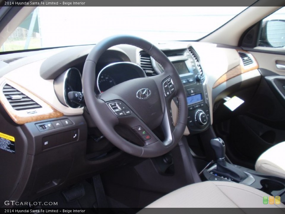 Beige Interior Prime Interior for the 2014 Hyundai Santa Fe Limited #91717862