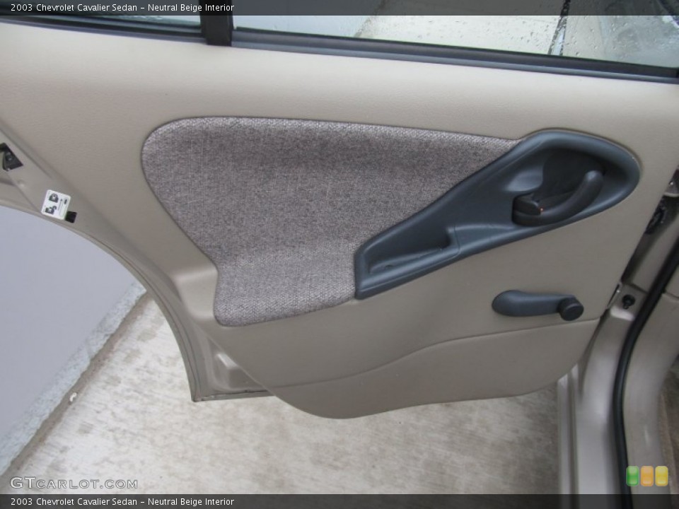 Neutral Beige Interior Door Panel for the 2003 Chevrolet Cavalier Sedan #91721674
