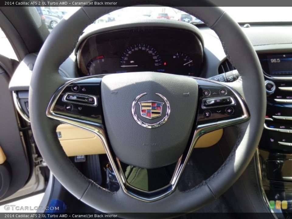 Caramel/Jet Black Interior Steering Wheel for the 2014 Cadillac ATS 2.0L Turbo AWD #91723324