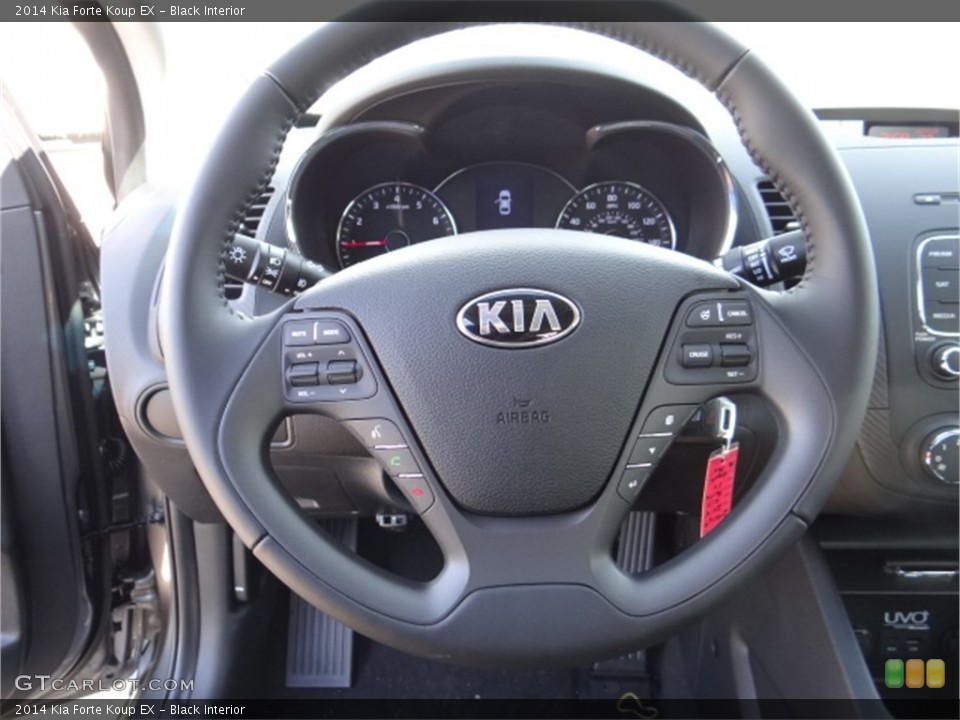 Black Interior Steering Wheel for the 2014 Kia Forte Koup EX #91732984