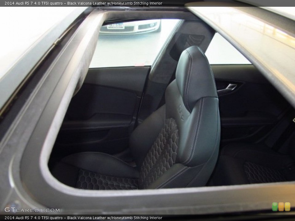 Black Valcona Leather w/Honeycomb Stitching Interior Sunroof for the 2014 Audi RS 7 4.0 TFSI quattro #91735907
