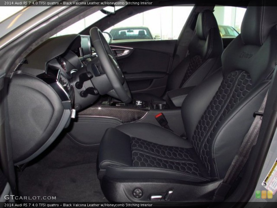 Black Valcona Leather w/Honeycomb Stitching Interior Photo for the 2014 Audi RS 7 4.0 TFSI quattro #91735945