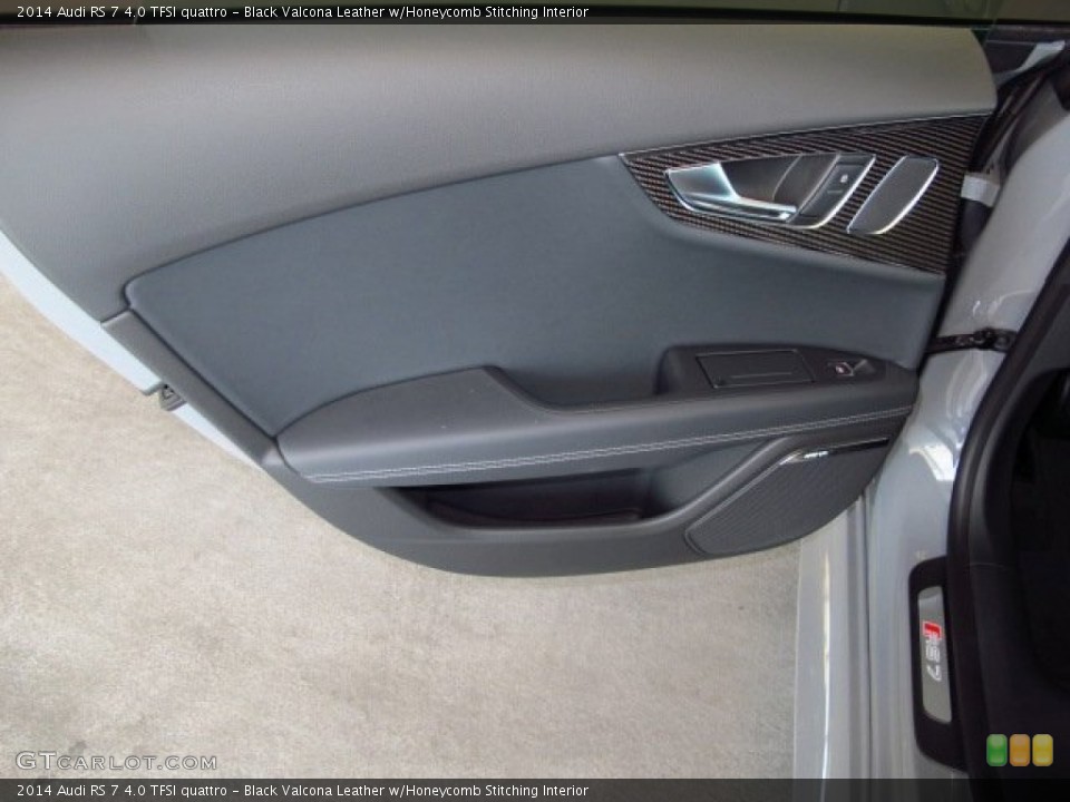 Black Valcona Leather w/Honeycomb Stitching Interior Door Panel for the 2014 Audi RS 7 4.0 TFSI quattro #91735957