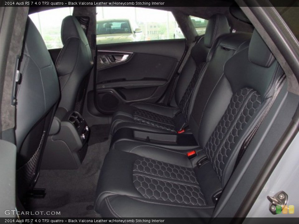 Black Valcona Leather w/Honeycomb Stitching Interior Rear Seat for the 2014 Audi RS 7 4.0 TFSI quattro #91735981
