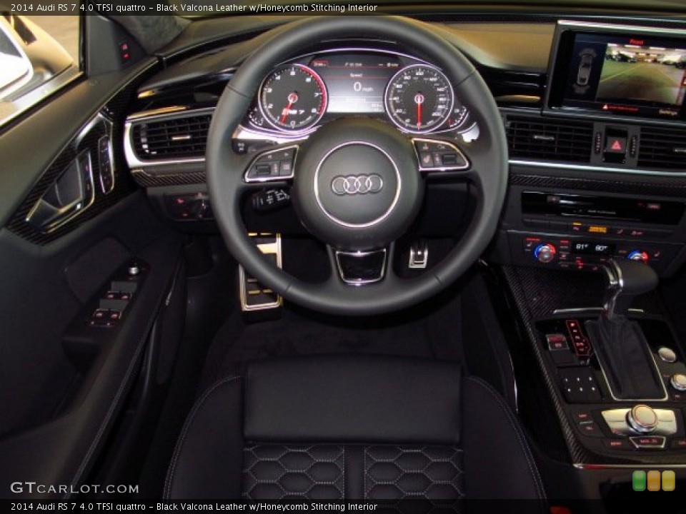 Black Valcona Leather w/Honeycomb Stitching Interior Dashboard for the 2014 Audi RS 7 4.0 TFSI quattro #91735996