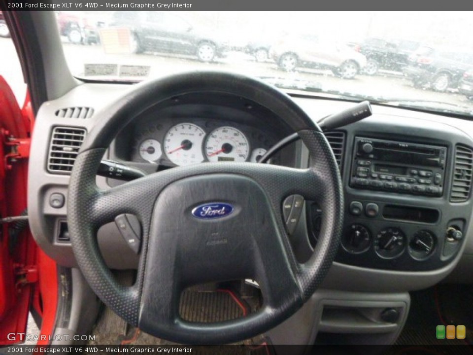 Medium Graphite Grey Interior Steering Wheel for the 2001 Ford Escape XLT V6 4WD #91743181