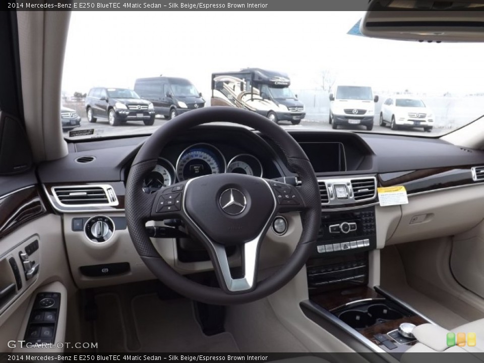 Silk Beige/Espresso Brown Interior Dashboard for the 2014 Mercedes-Benz E E250 BlueTEC 4Matic Sedan #91752521