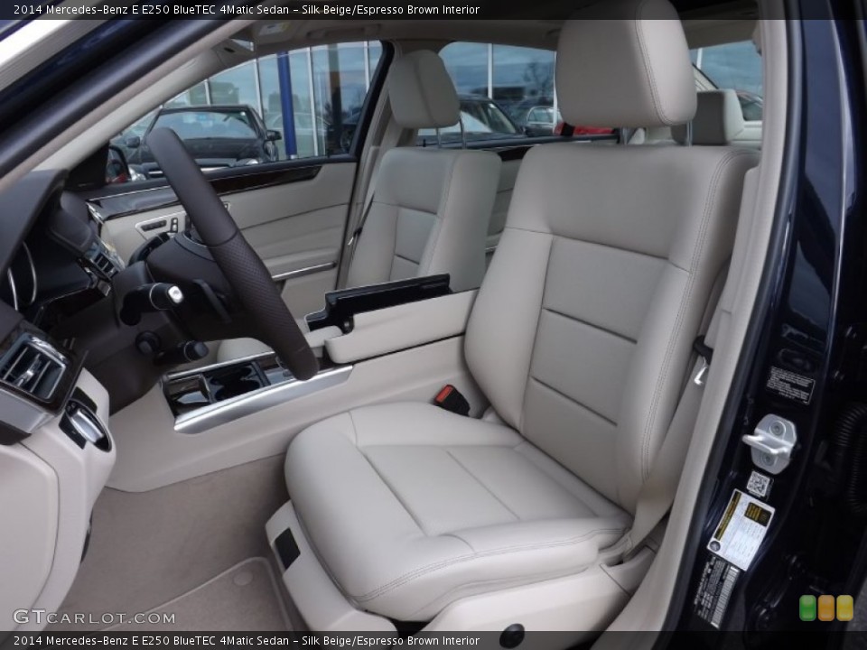 Silk Beige/Espresso Brown Interior Front Seat for the 2014 Mercedes-Benz E E250 BlueTEC 4Matic Sedan #91752539