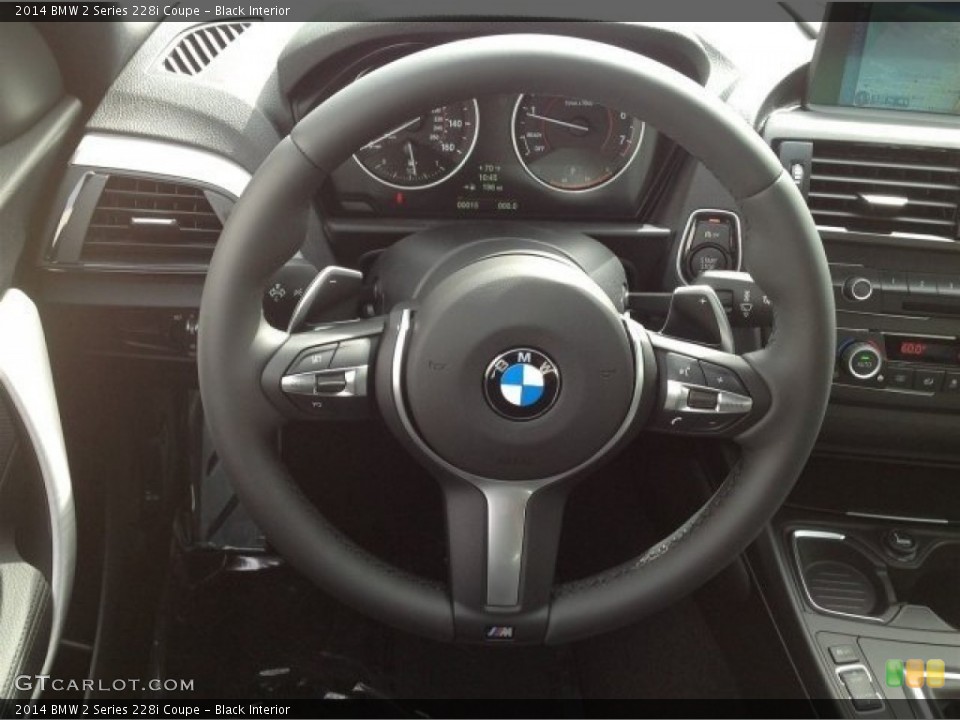 Black Interior Steering Wheel for the 2014 BMW 2 Series 228i Coupe #91754012