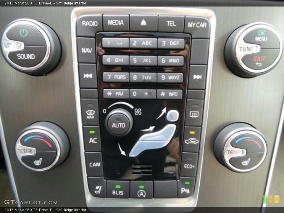 Soft Beige Interior Controls for the 2015 Volvo S60 T5 Drive-E #91759358