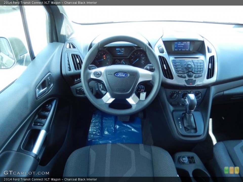 Charcoal Black Interior Dashboard for the 2014 Ford Transit Connect XLT Wagon #91761131