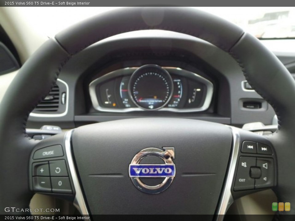 Soft Beige Interior Steering Wheel For The 2015 Volvo S60 T5