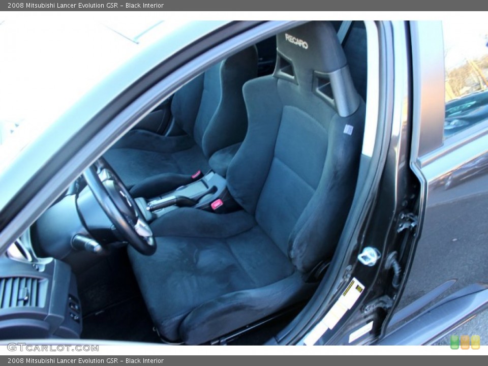 Black Interior Front Seat for the 2008 Mitsubishi Lancer Evolution GSR #91763747