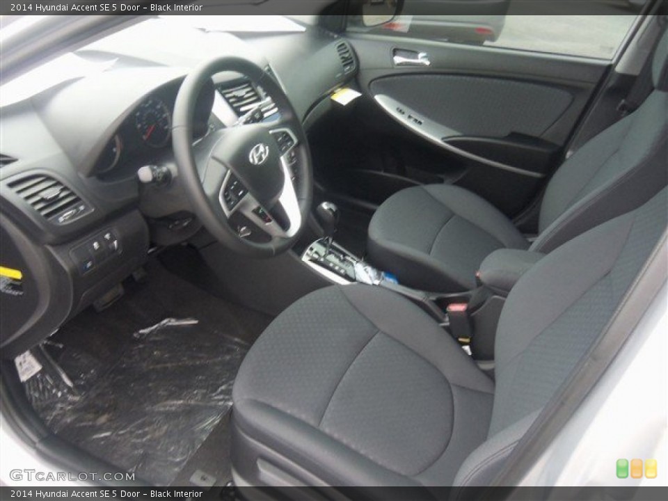 Black Interior Prime Interior for the 2014 Hyundai Accent SE 5 Door #91763825