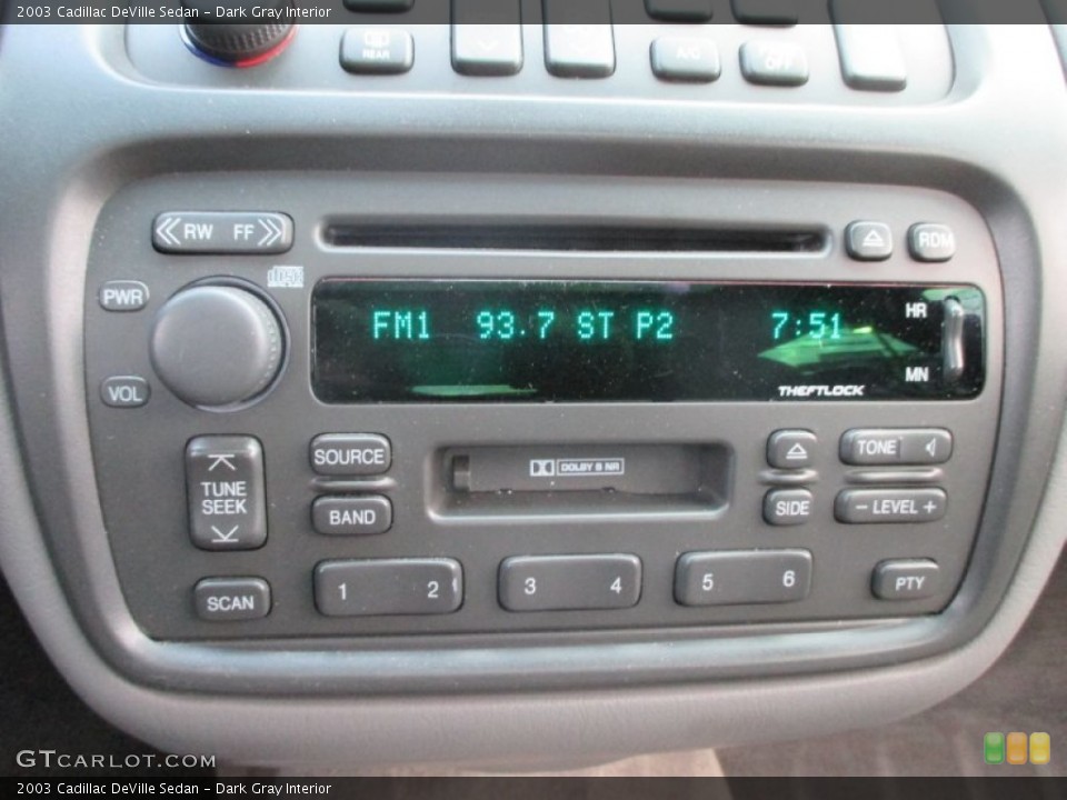 Dark Gray Interior Audio System for the 2003 Cadillac DeVille Sedan #91772693
