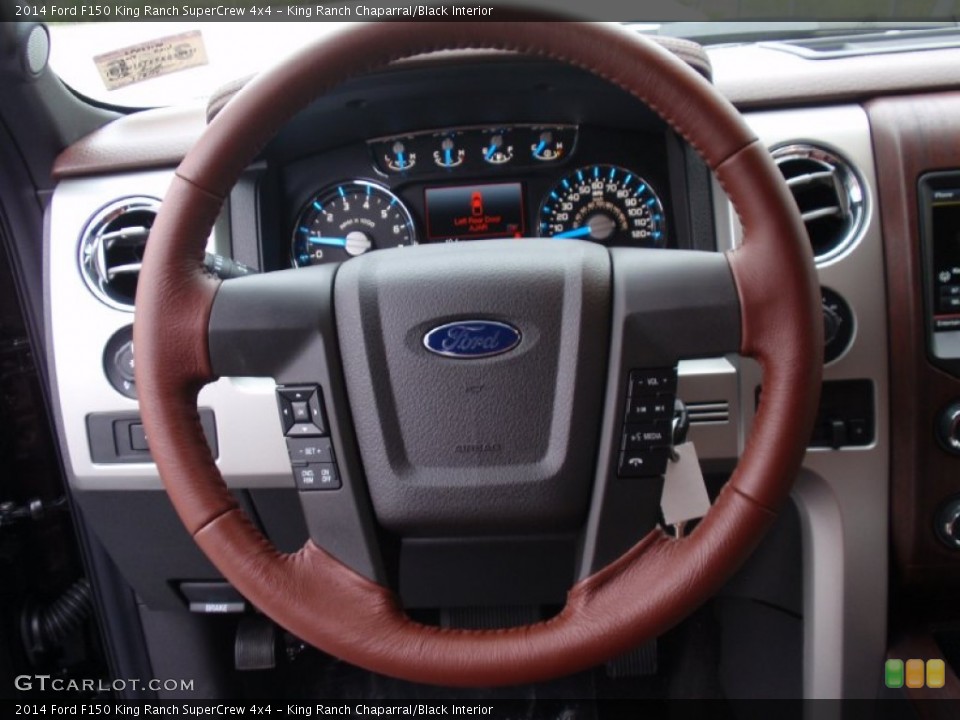 King Ranch Chaparral/Black Interior Steering Wheel for the 2014 Ford F150 King Ranch SuperCrew 4x4 #91778612