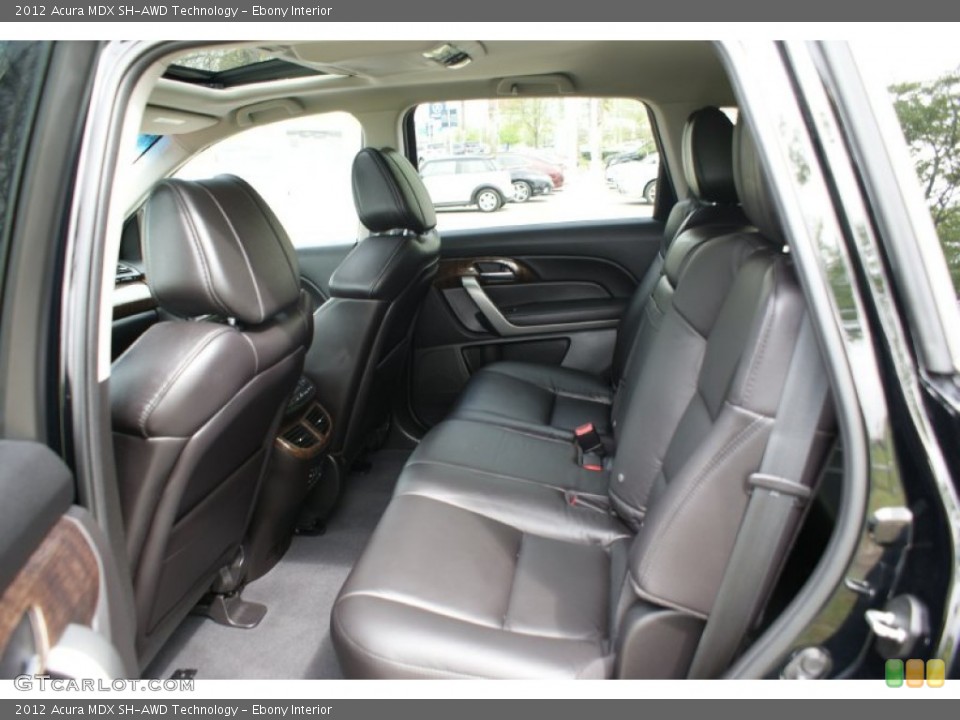 Ebony Interior Rear Seat for the 2012 Acura MDX SH-AWD Technology #91783151