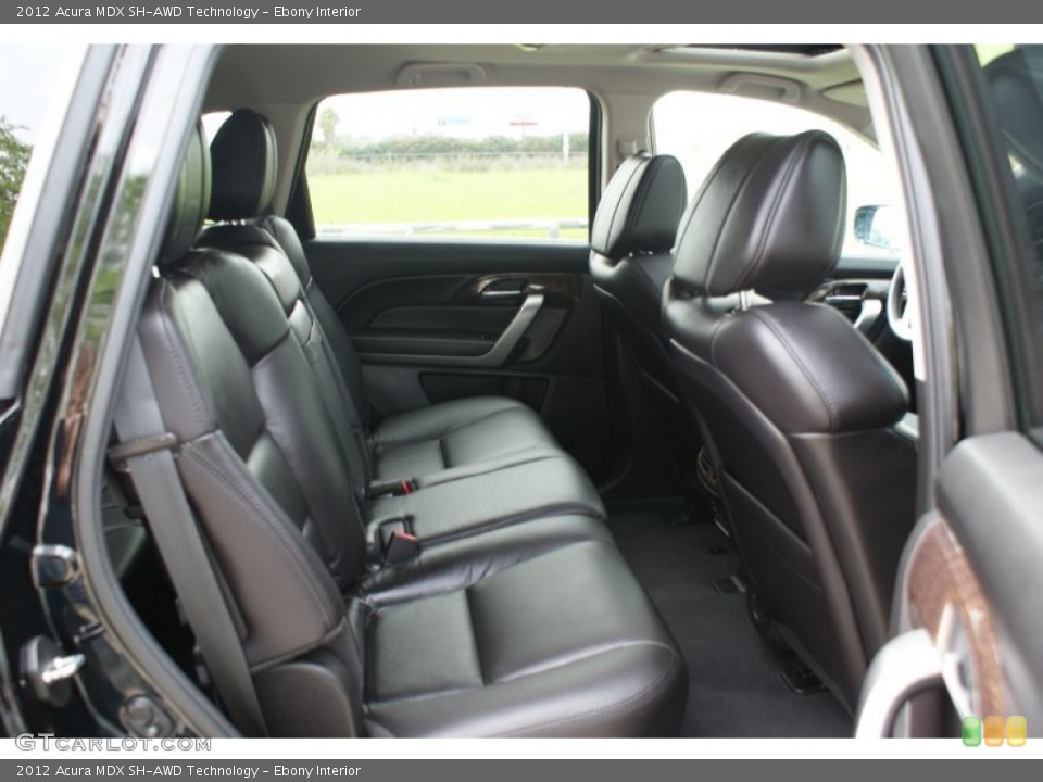 Ebony Interior Rear Seat for the 2012 Acura MDX SH-AWD Technology #91783235