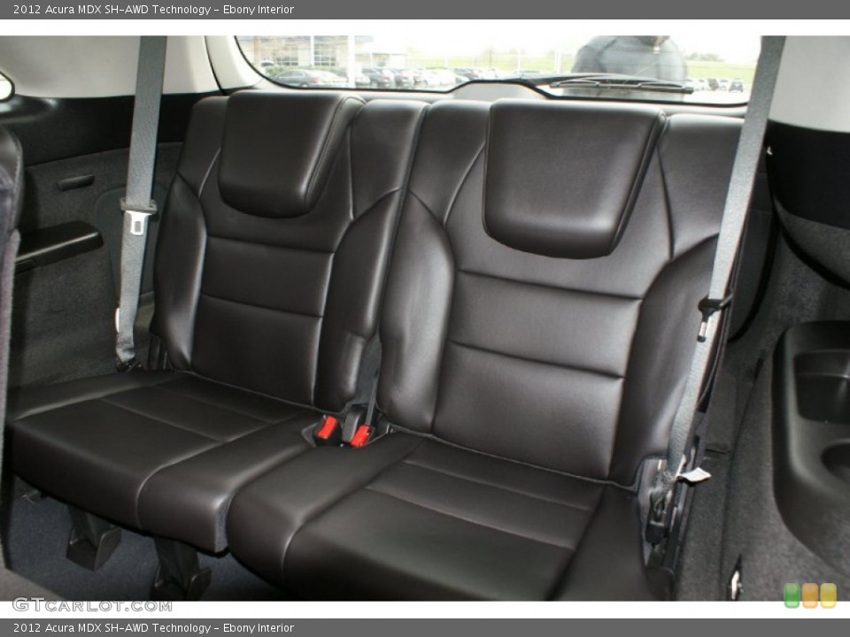 Ebony Interior Rear Seat for the 2012 Acura MDX SH-AWD Technology #91783451