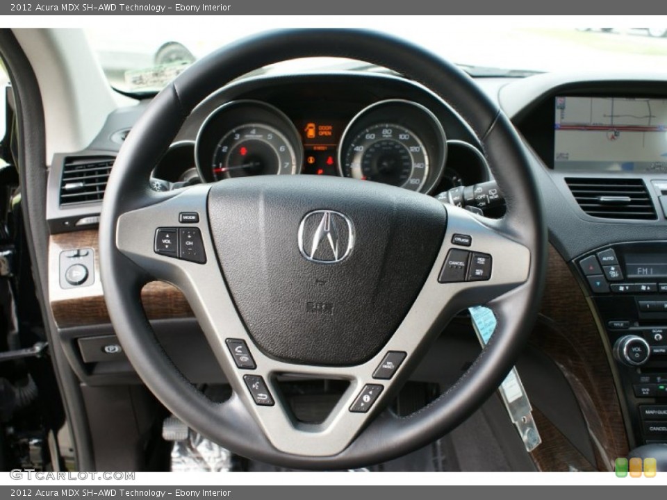 Ebony Interior Steering Wheel for the 2012 Acura MDX SH-AWD Technology #91783493