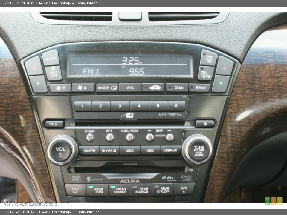 Ebony Interior Controls for the 2012 Acura MDX SH-AWD Technology #91783556