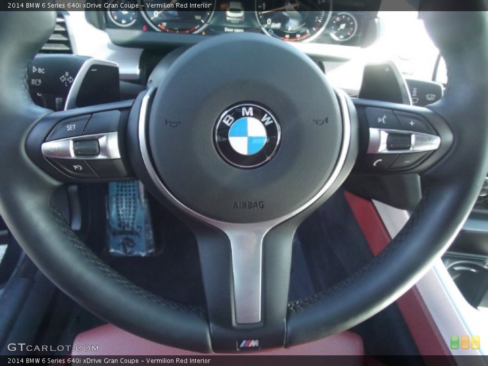 Vermilion Red Interior Steering Wheel for the 2014 BMW 6 Series 640i xDrive Gran Coupe #91786607