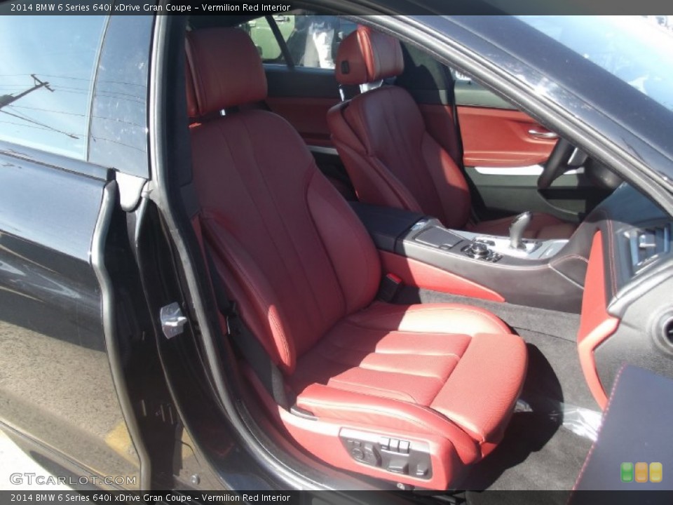 Vermilion Red Interior Front Seat for the 2014 BMW 6 Series 640i xDrive Gran Coupe #91787060