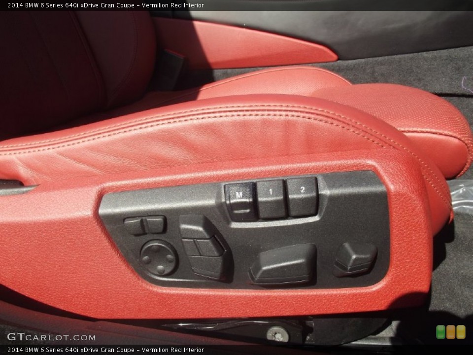 Vermilion Red Interior Controls for the 2014 BMW 6 Series 640i xDrive Gran Coupe #91787105