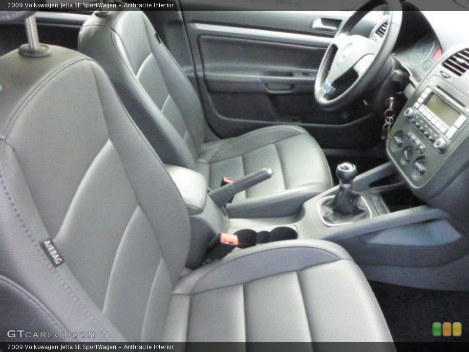 Anthracite Interior Front Seat for the 2009 Volkswagen Jetta SE SportWagen #91787624