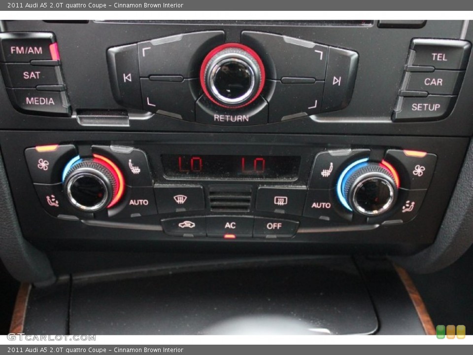 Cinnamon Brown Interior Controls for the 2011 Audi A5 2.0T quattro Coupe #91788749