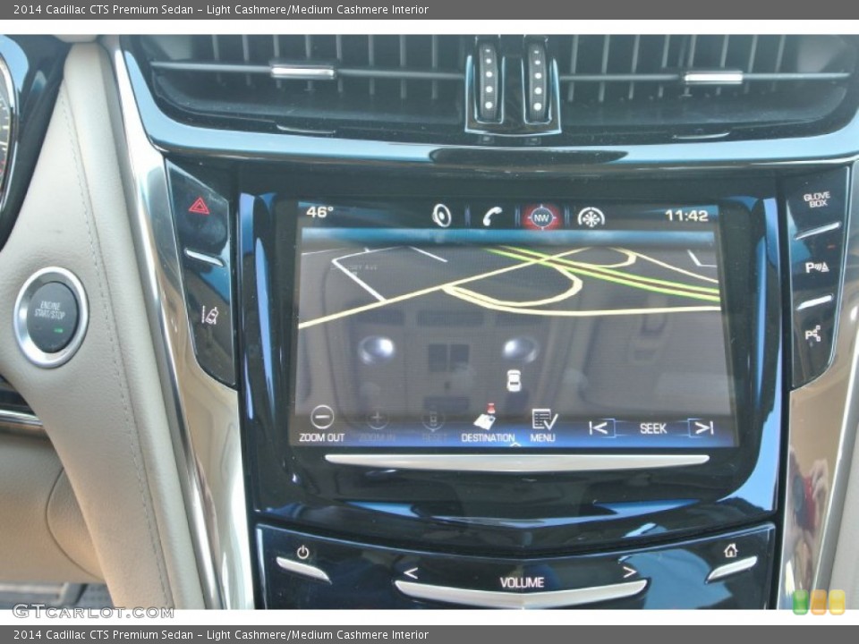 Light Cashmere/Medium Cashmere Interior Navigation for the 2014 Cadillac CTS Premium Sedan #91791263