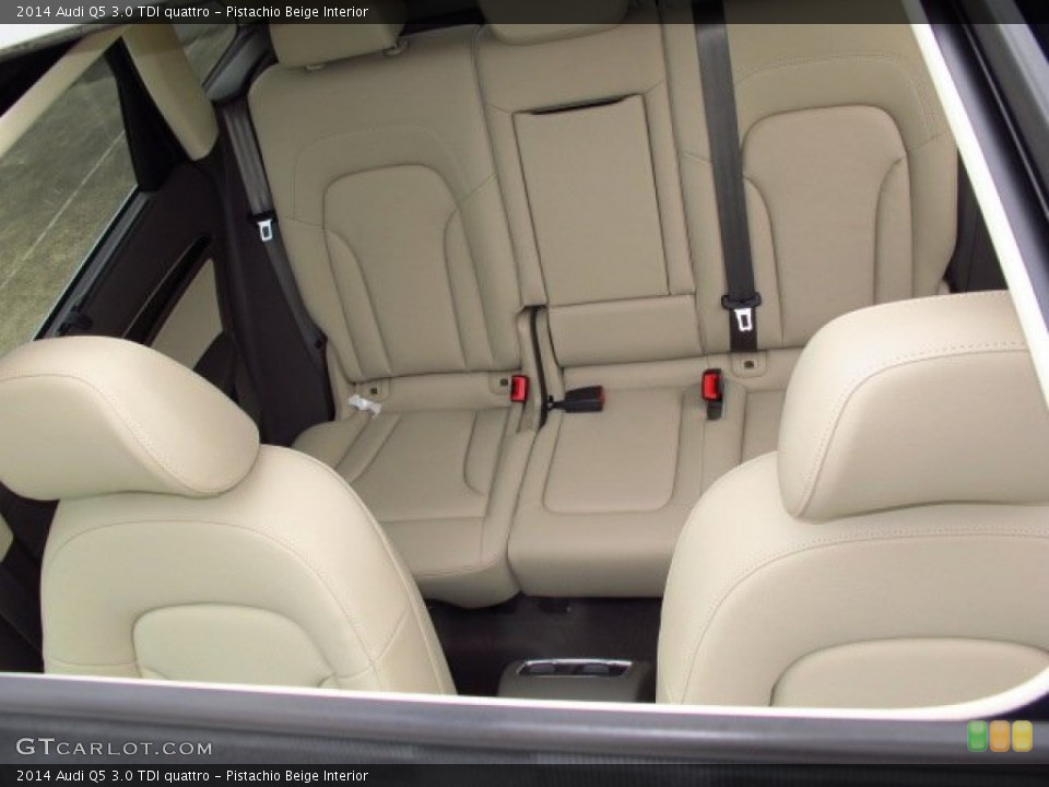 Pistachio Beige Interior Rear Seat for the 2014 Audi Q5 3.0 TDI quattro #91795629