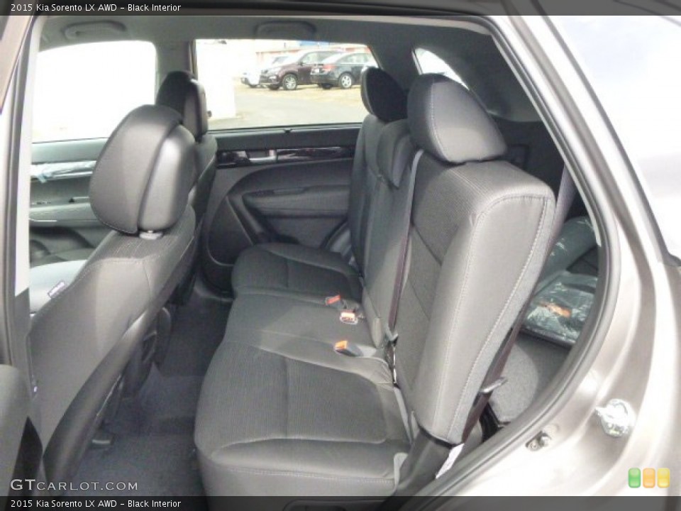 Black Interior Rear Seat for the 2015 Kia Sorento LX AWD #91796237