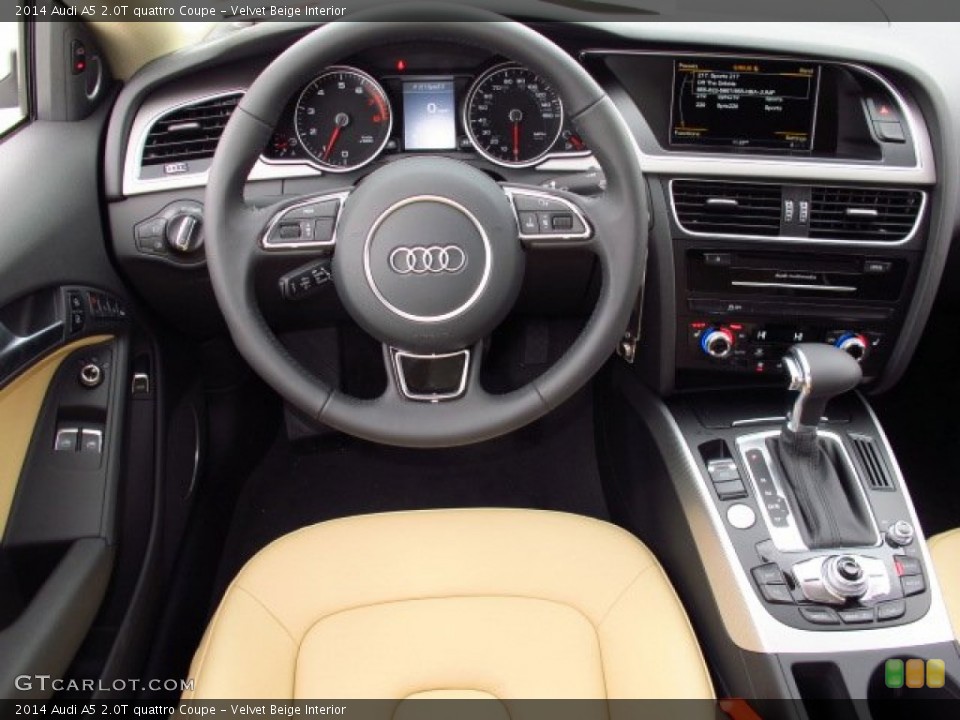 Velvet Beige Interior Dashboard for the 2014 Audi A5 2.0T quattro Coupe #91796246