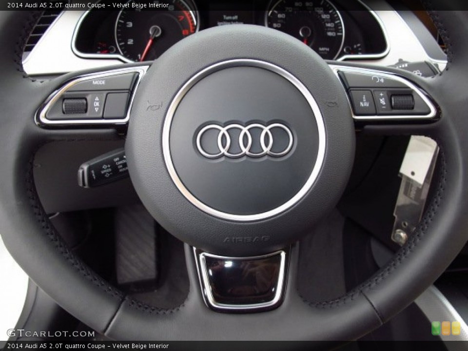 Velvet Beige Interior Steering Wheel for the 2014 Audi A5 2.0T quattro Coupe #91796321