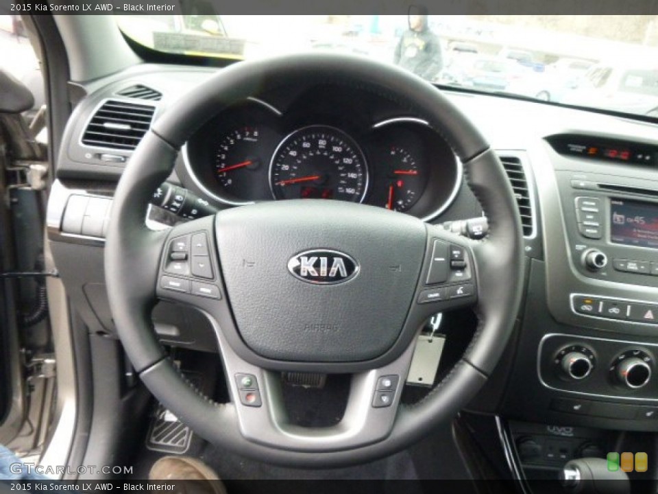 Black Interior Steering Wheel for the 2015 Kia Sorento LX AWD #91796373