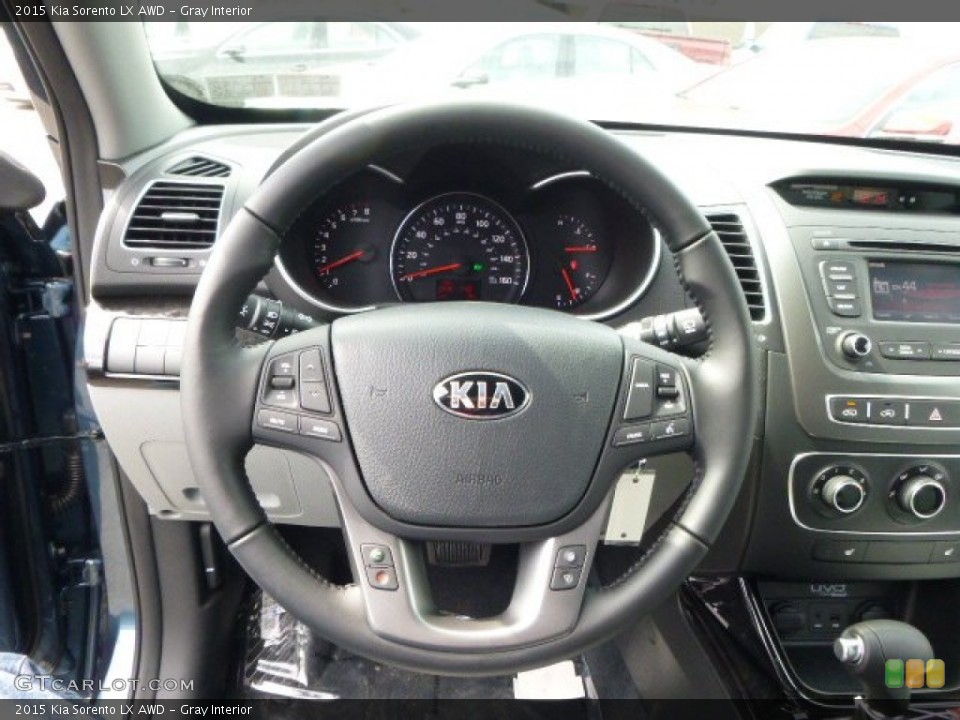 Gray Interior Steering Wheel for the 2015 Kia Sorento LX AWD #91796769