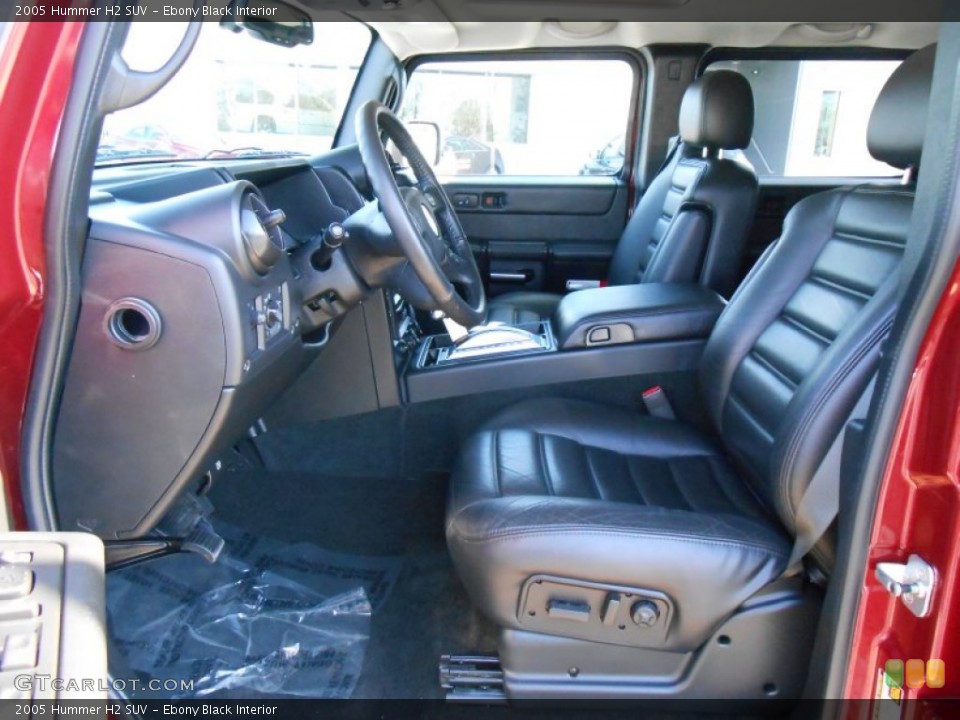 Ebony Black Interior Front Seat for the 2005 Hummer H2 SUV #91799366