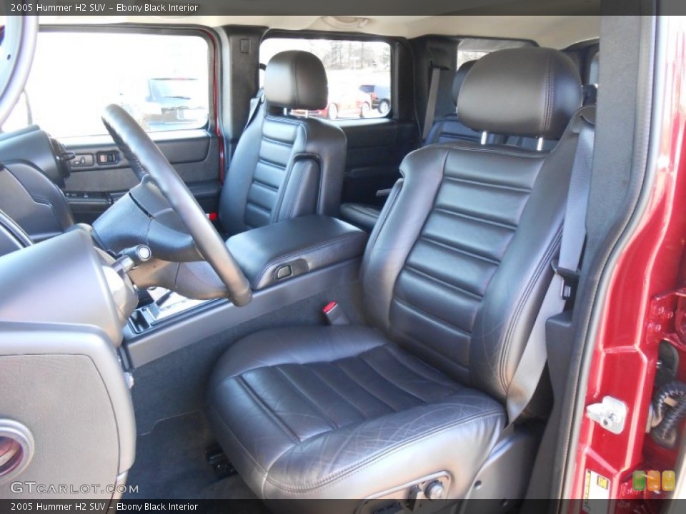 Ebony Black Interior Front Seat for the 2005 Hummer H2 SUV #91799387