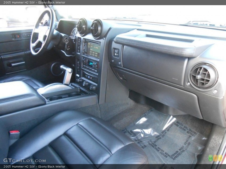 Ebony Black Interior Dashboard for the 2005 Hummer H2 SUV #91799405